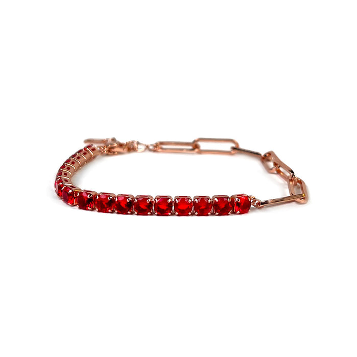 Ruby Rose Gold Link Bracelet