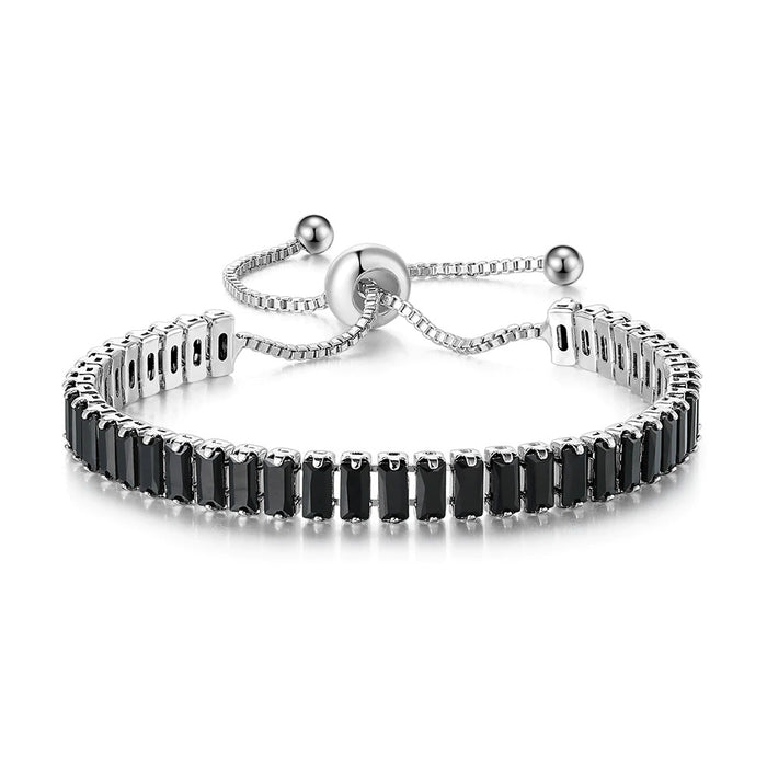 Obsidian Silver Adjustable Bracelet