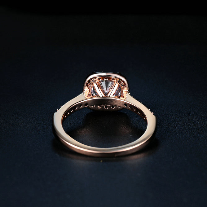 Rose Gold Halo Ring