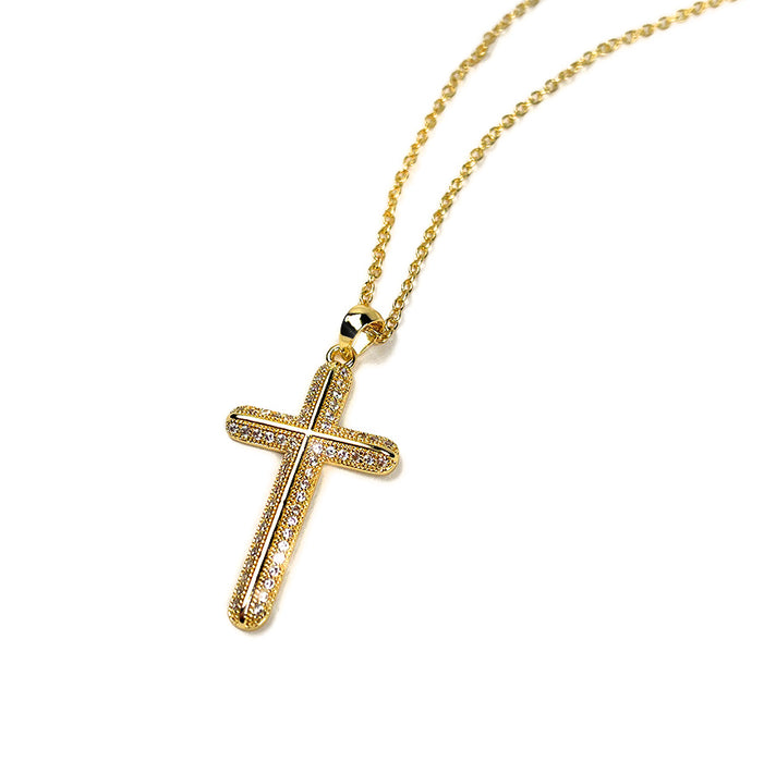 Traditional Gold Cross Necklace