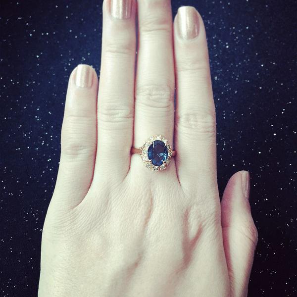 Blue Austrian Jewel Ring