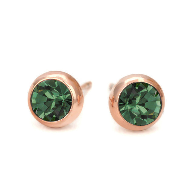 Modern Emerald Green Earrings