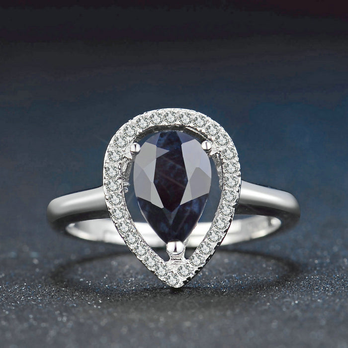 Classic Teardrop Sapphire Ring
