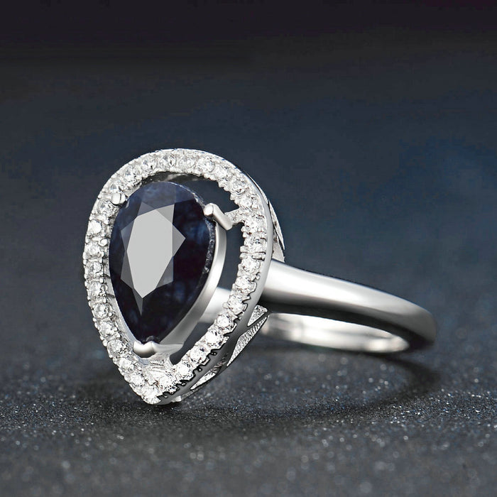 Classic Teardrop Sapphire Ring