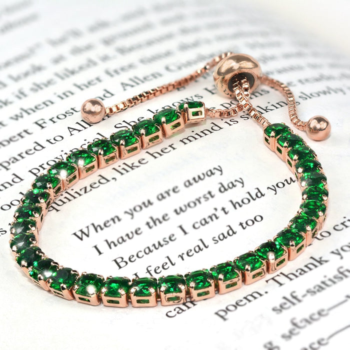 Emerald Green Adjustable Bracelet