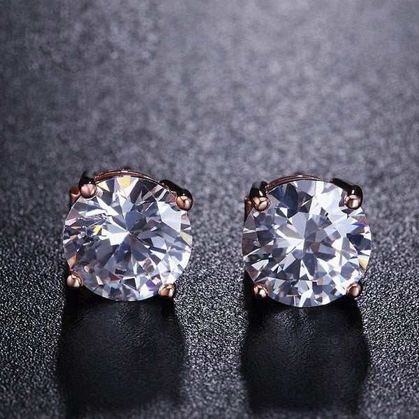 Rose Gold Diamond Earrings